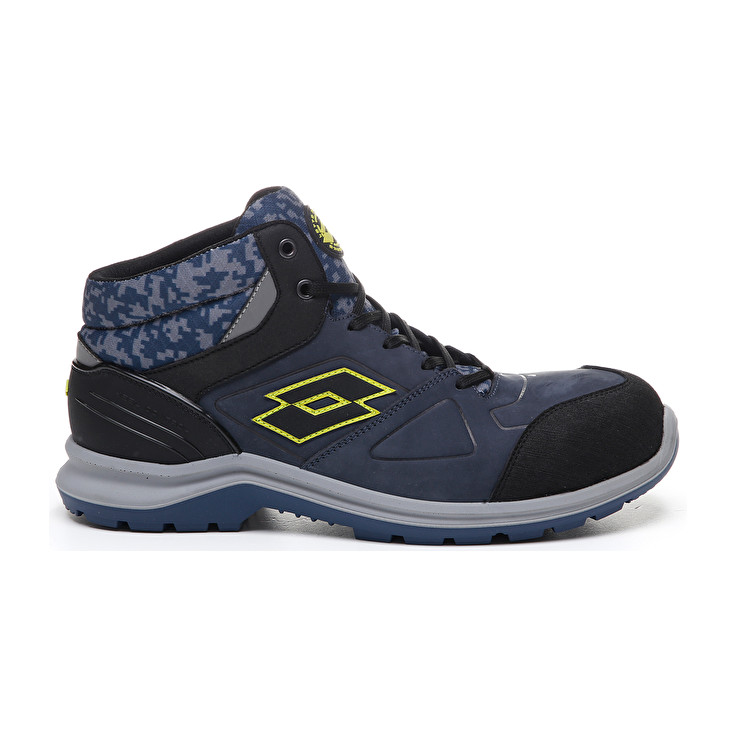 Lotto Men's Hit 200 Mid S3 Safety Shoes Navy Blue/Black Canada ( UKDR-10385 )
